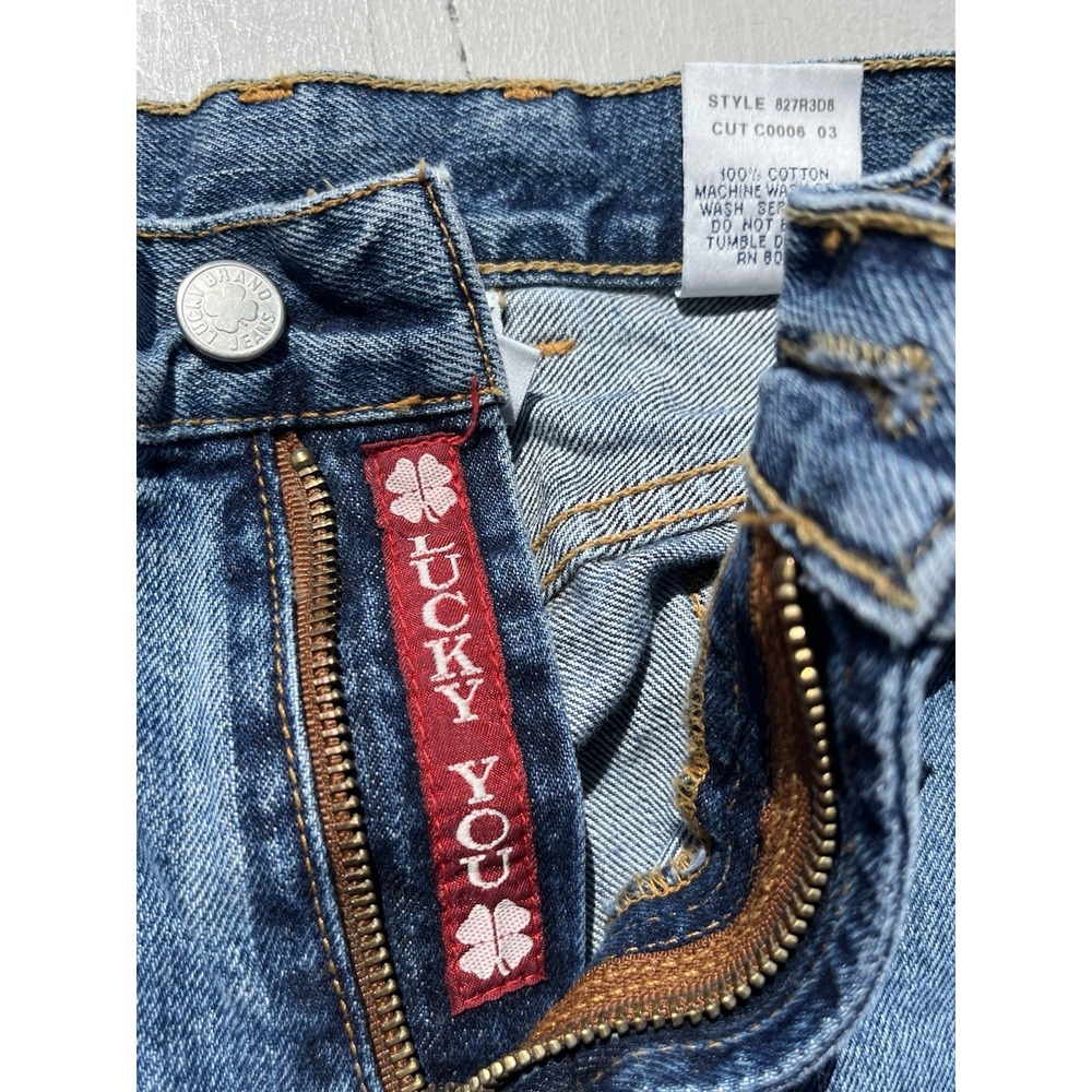 Women's Vintage Lucky Brand Jeans Blue Plain Jane 30 Stove Wide Boot Flare USA